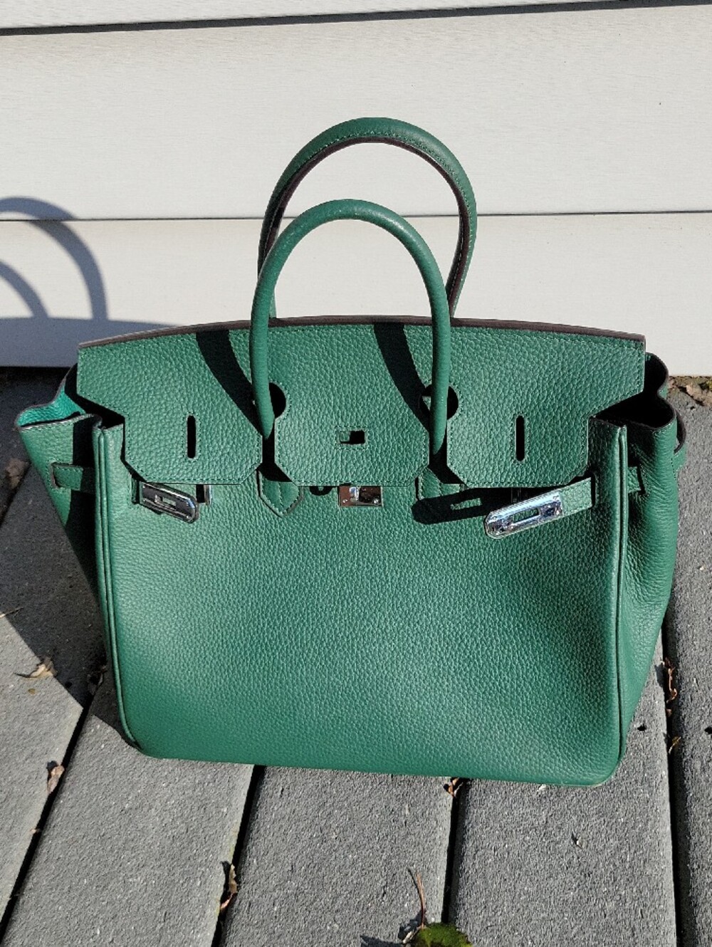 Green Structured Handbag - Picture 5 of 9